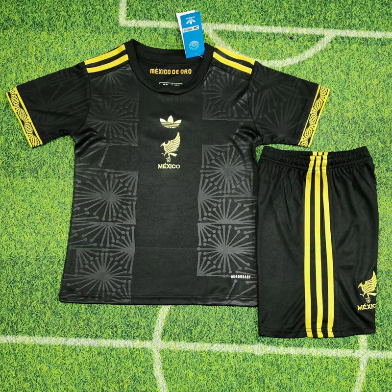25-26 Mexico Gold Cup Black Kids Soccer Jersey