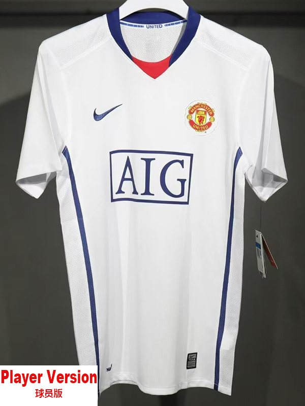 2008-2009 Man Utd Away Player Version 球员 Retro Soccer Jersey