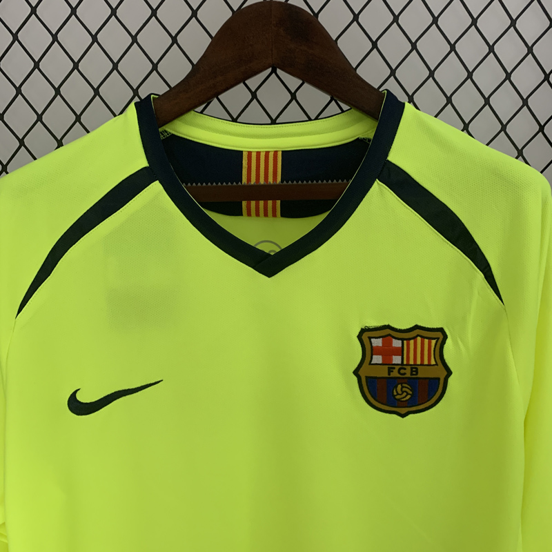 2005-2006 BAR Away Yellow Long Sleeve Retro Soc...