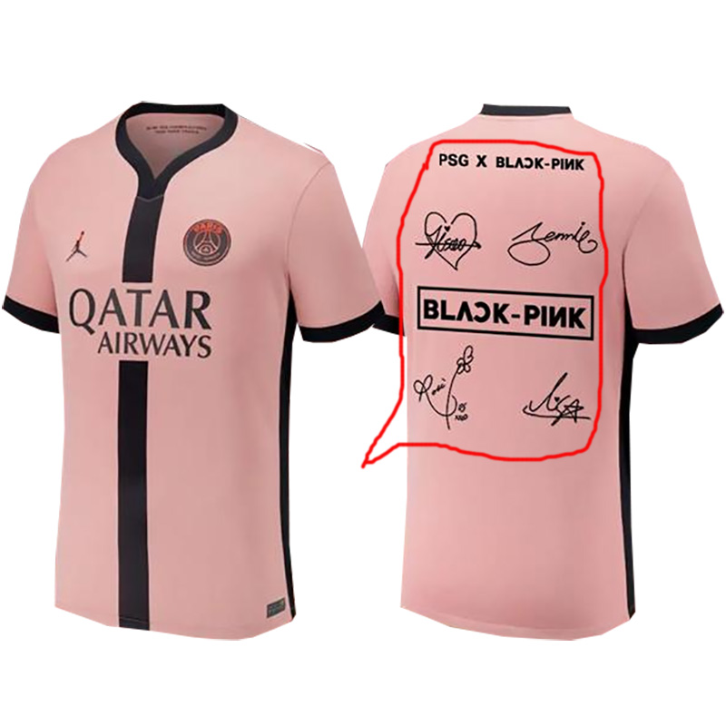 24-25 PSG Third Print PSG X Black-Pink Fans Soccer Jersey