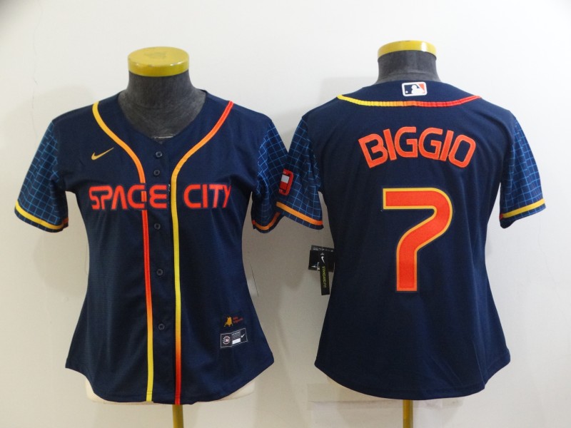 Houston Astros Women's SPACE CITY baseball jersey BIGGIO 7 fans edition