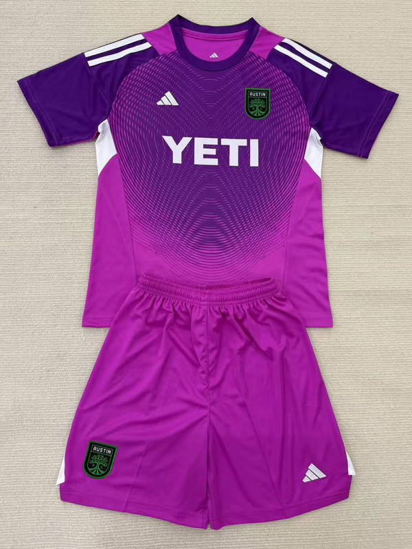25-26 Austin FC Purple GoalKeeper Kids Soccer Jersey