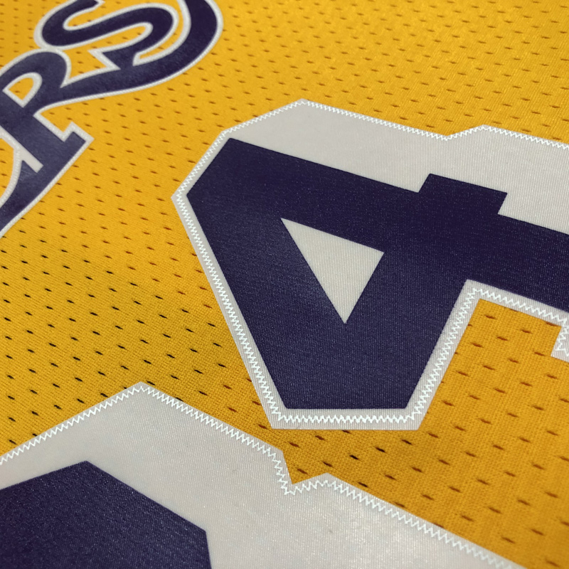 1997 LAKERS O’NEAL #34 Yellow Retro Top Quality...