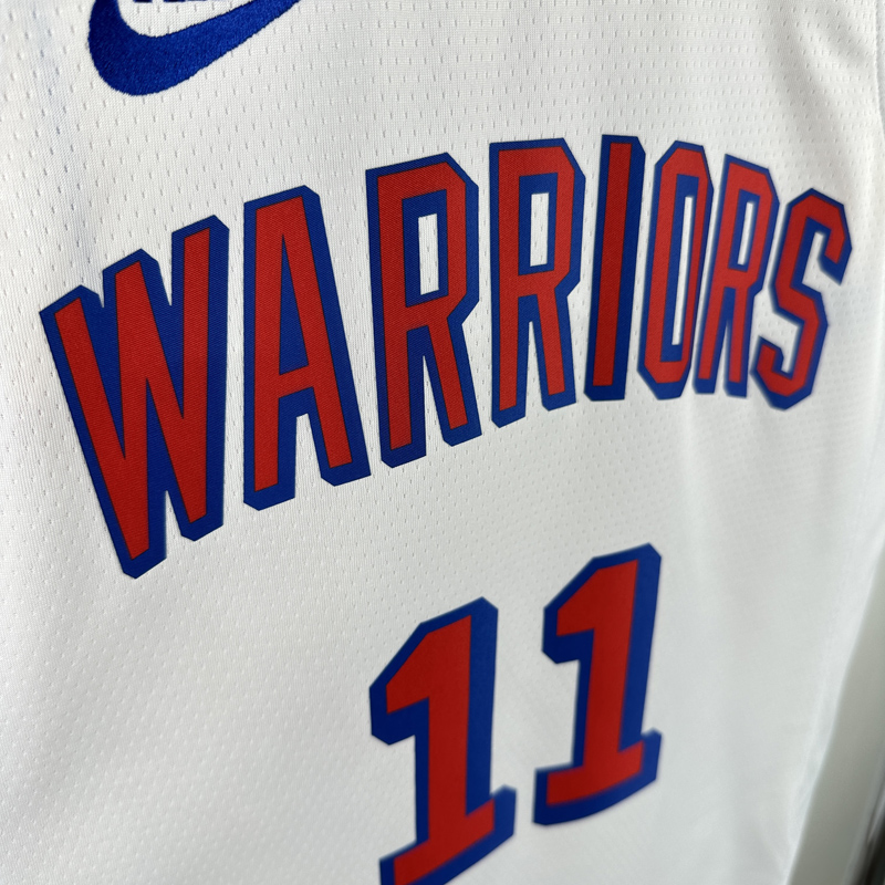 24-25 WARRIORS THOMPSON #11 White Retro Top Quality Hot Pressing NBA Jersey