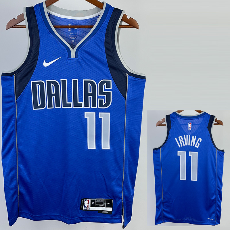 22-23 Dallas Mavericks IRVING #11 Blue Home Top...