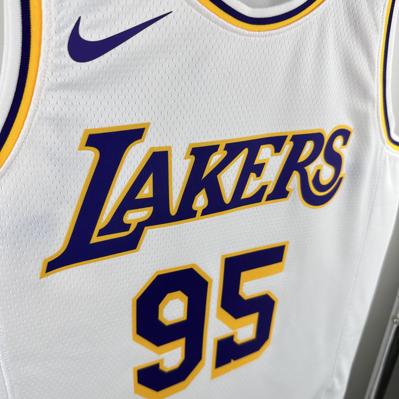 22-23 LAKERS TOSCANO #95 White Top Quality Hot Pressing NBA Jersey(圆领)