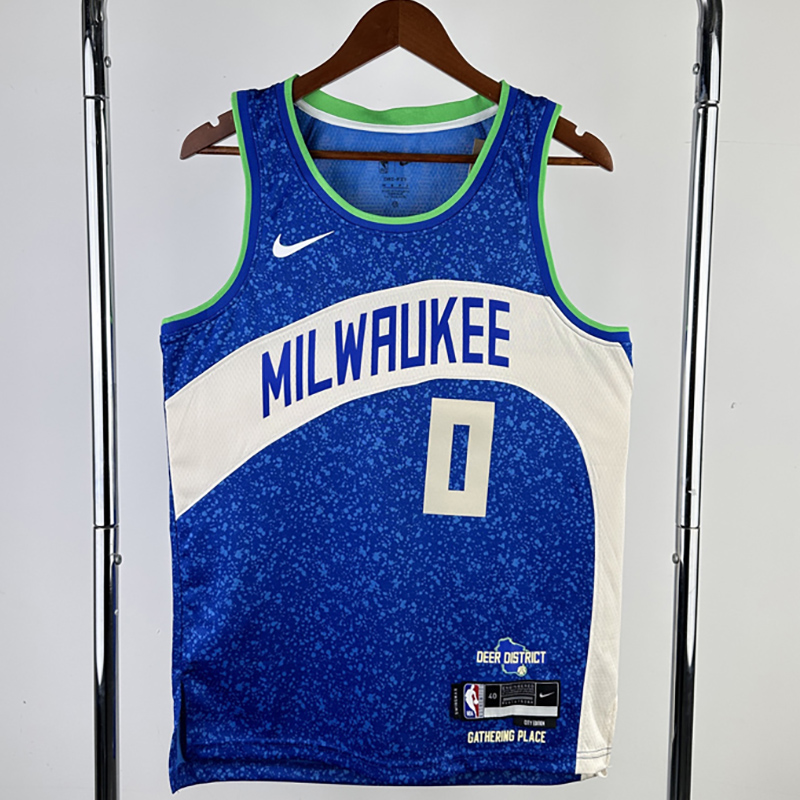 23-24 BUCKS LILLARD #0 Blue City Edition Top Qu...