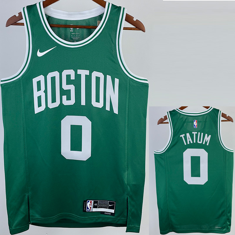 22-23 CELTICS TATUM #0 Green Top Quality Hot Pr...
