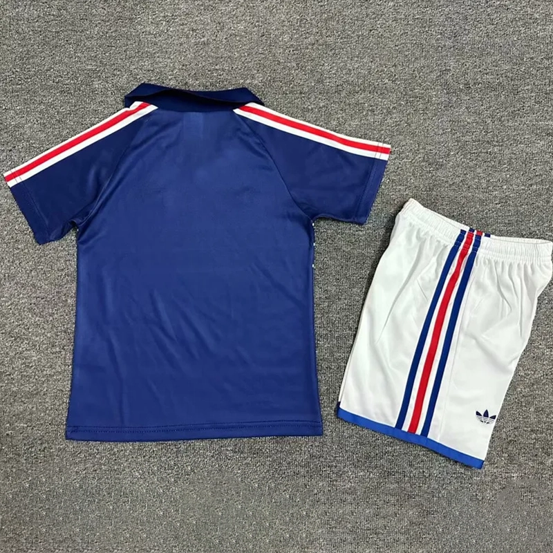 1984-1986 France Home Kids Retro Soccer Jersey