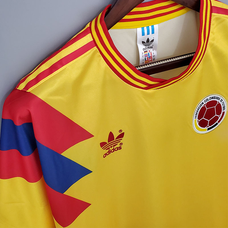 1990 Colombia Home Retro Soccer Jersey