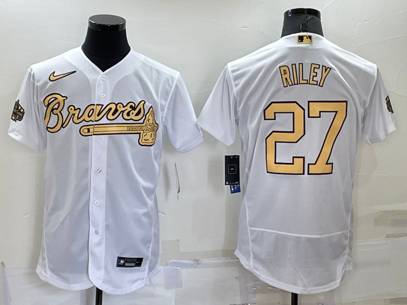 2022 Men's Atlanta Braves RILEY 27 white MLB Jersey