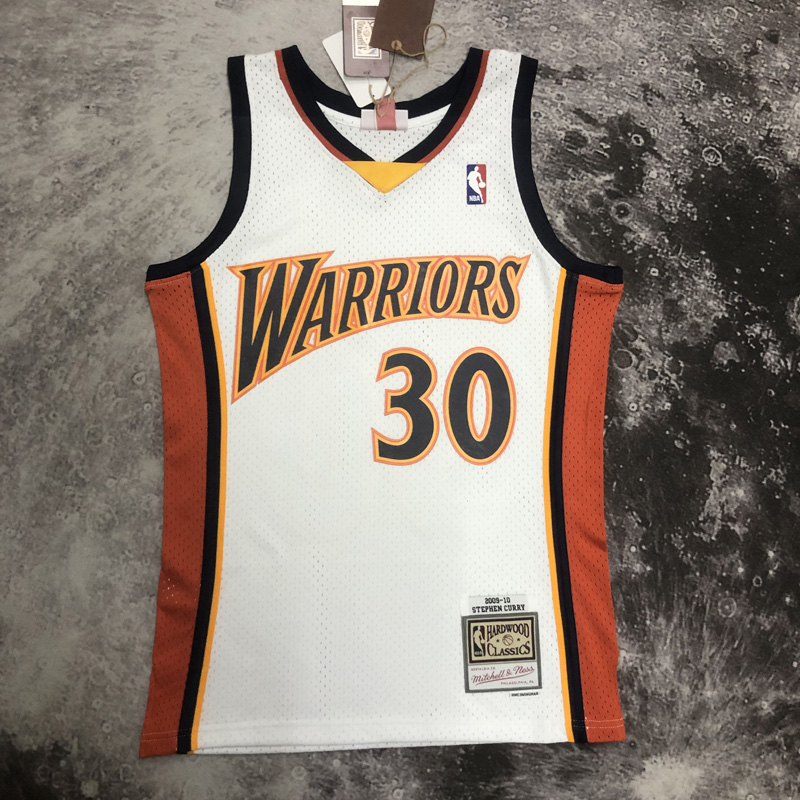 2009-10 WARRIORS CURRY #30 White Retro Top Qual...