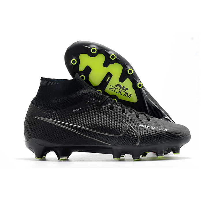 Air Zoom Mercurial Superfly IX Elite AG High Soccer Shoes-Black/Green-8818370