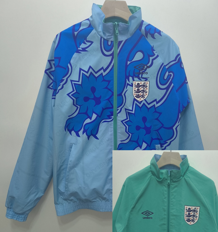 24-25 England Blue & Green Double Sided Windbreaker (双面风衣)