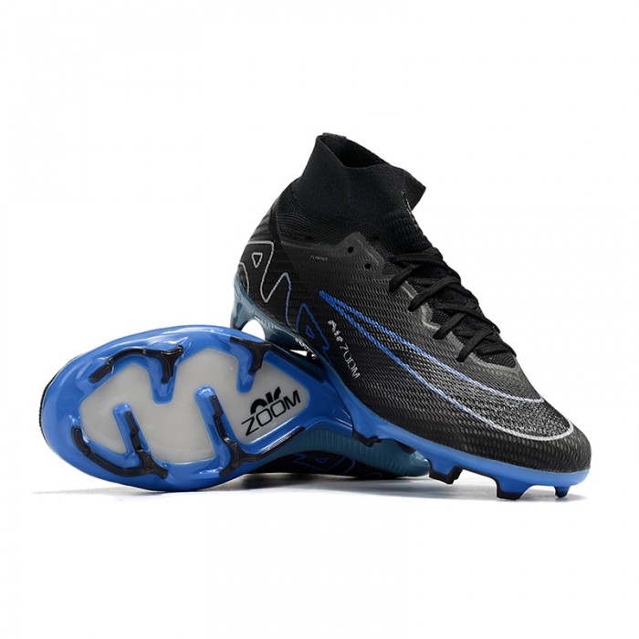 Air Zoom Mercurial Superfly IX Elite FG High Soccer Shoes-Black/Blue-2721133