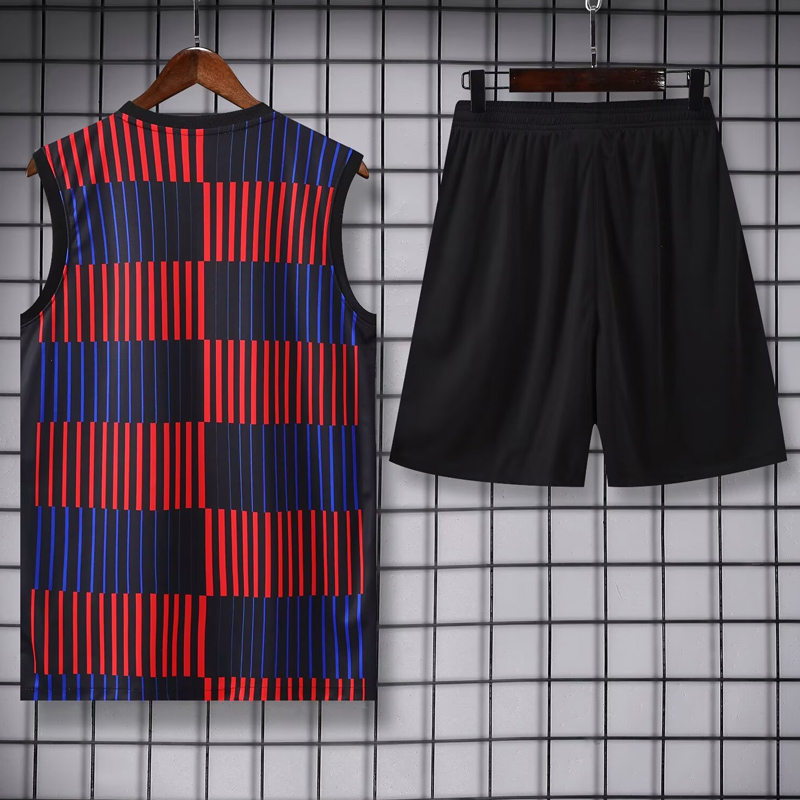 25-26 BAR Red blue Tank top and shorts suit