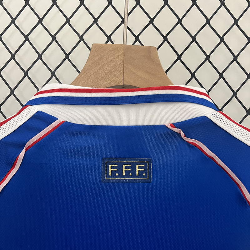 1998 France Home Kids Retro Soccer Jersey