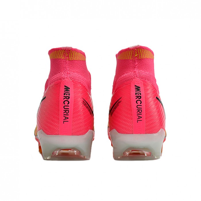 Air Zoom Mercurial Vapor XV Elite FG high Soccer Shoes-Pink/Yellow-6659555