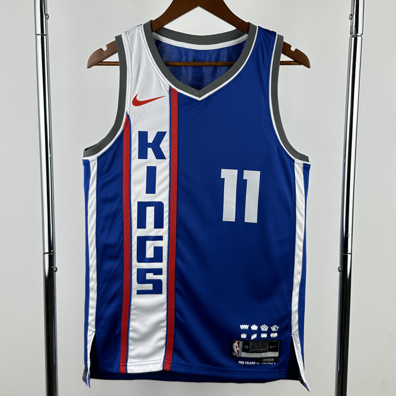 23-24 Kings SABONIS #11 Blue City Edition Top Quality Hot Pressing NBA Jersey