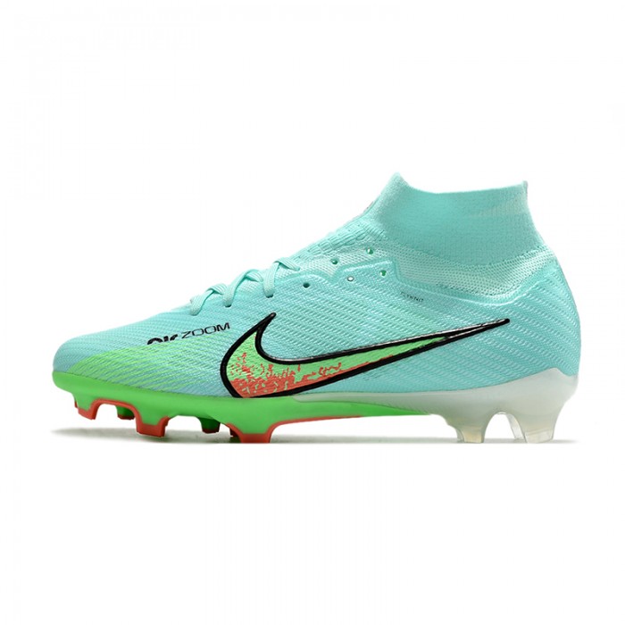 Air Zoom Mercurial Superfly IX Elite FG High Soccer Shoes-Blue/Green-4756463