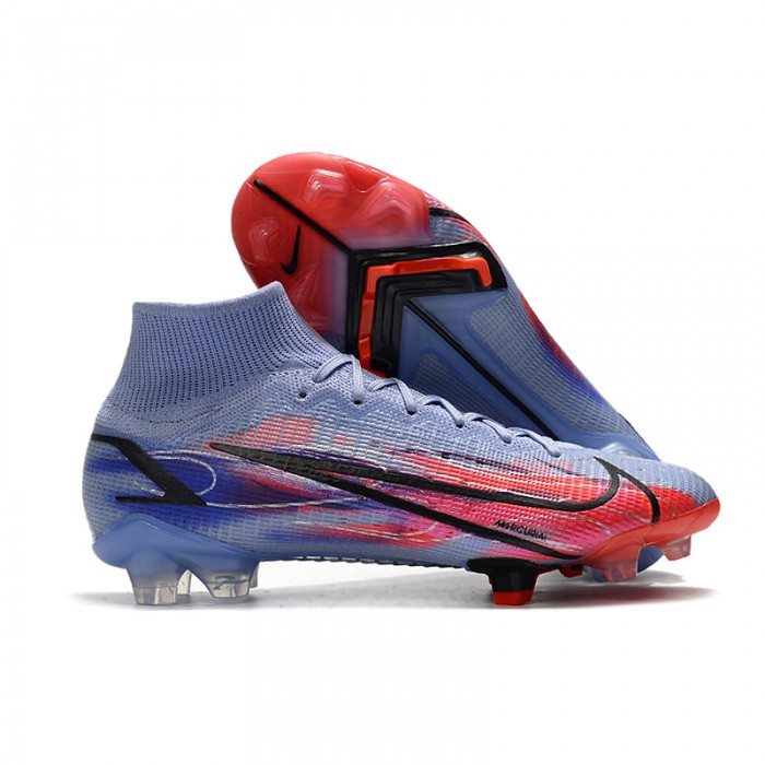 Mbappé Superfly 8 Elite FG High Soccer Shoes-Purple/Red-5179051
