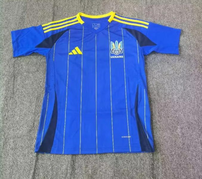 24-25 Ukraine away Fans Soccer Jersey