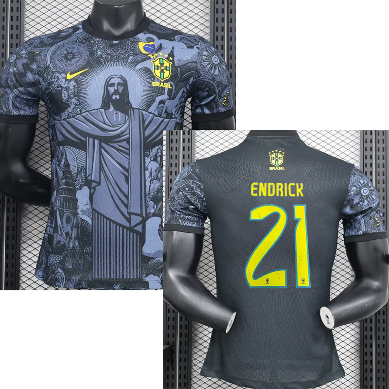 24-25 Brazil Black Special Edition Fans Soccer Jersey