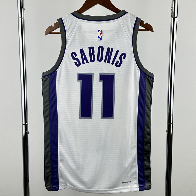 22-23 Kings SABONIS #11 White Top Quality Hot Pressing NBA Jersey