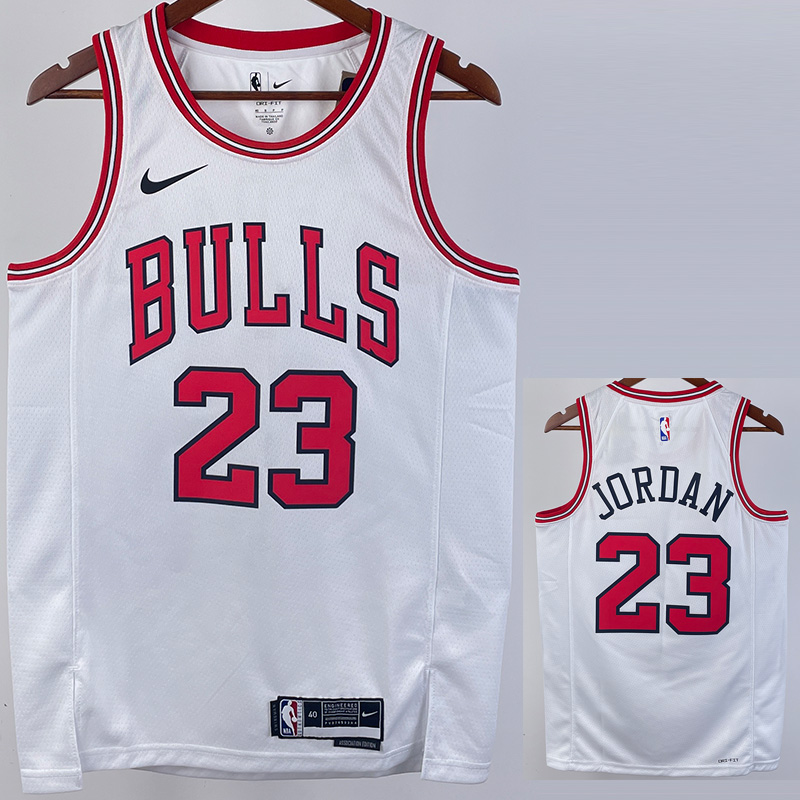 22-23 BULLS JORDAN #23 White Top Quality Hot Pr...