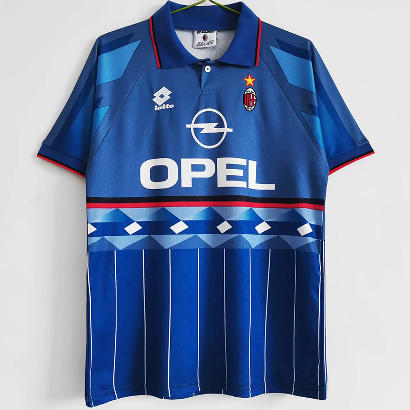 1995-1996 ACM Away Blue Retro Soccer Jersey