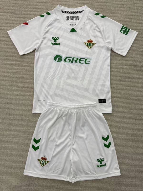 25-26 Real Betis White GoalKeeper Kids Soccer Jersey