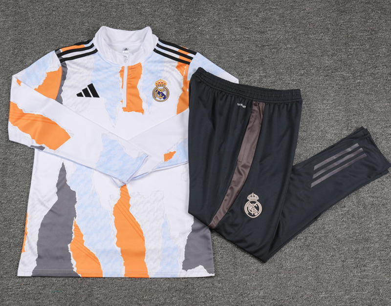 24-25 RMA White Kids Half Pull Tracksuit (童装)(半拉链)