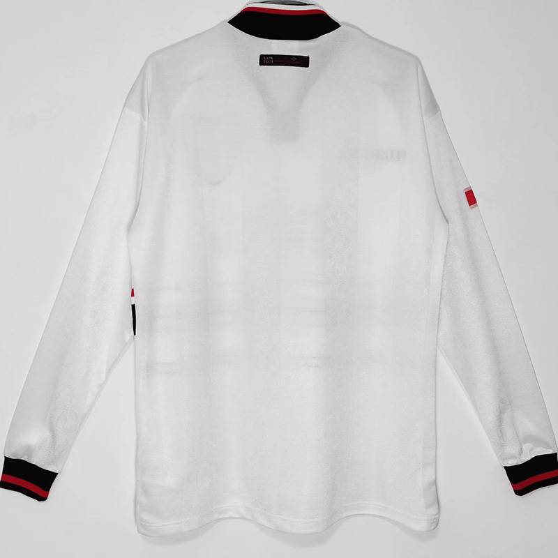 1998-1999 Man Utd Away Long Sleeve Retro Soccer...