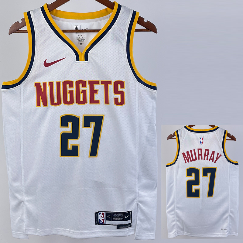 22-23 Nuggets MURRAY #27 White Top Quality Hot ...