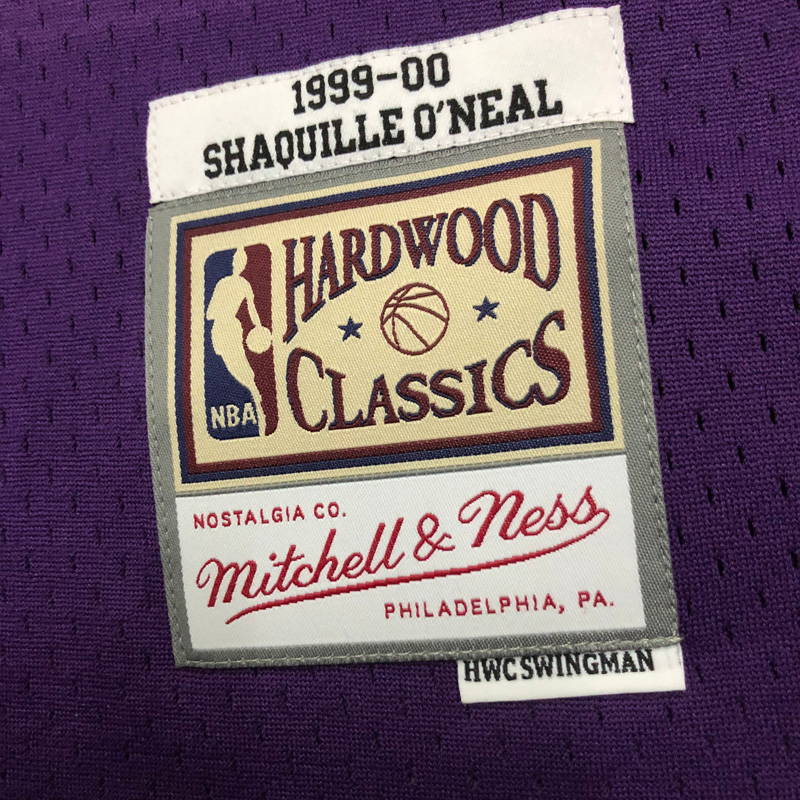 2000 LAKERS O‘NEAL #34 Purple Retro Top Quality...