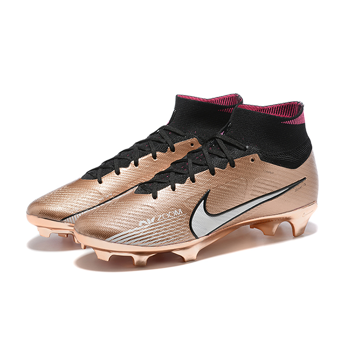 Air Zoom Mercurial Superfly IX Elite FG High Soccer Shoes-Rose Gold/Black-9094906