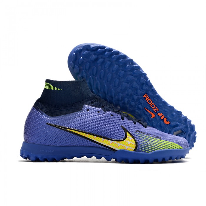 Air Zoom Mercurial Vapor XV Elite TF High Soccer Shoes-Navy Blue/Yellow-7350406
