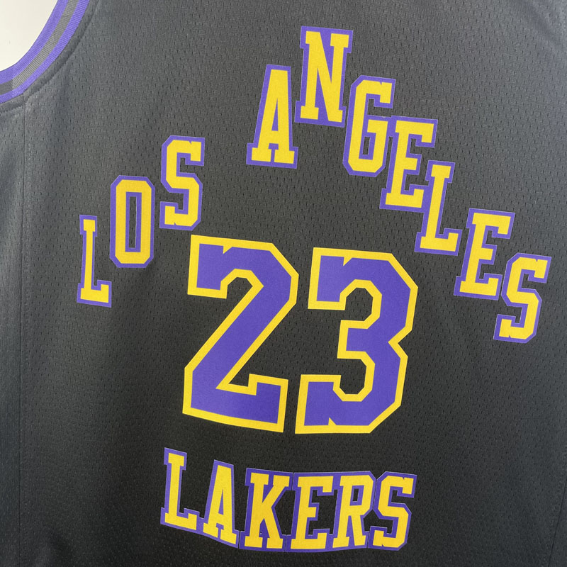 23-24 LAKERS JAMES #23 Black City Edition Top Q...