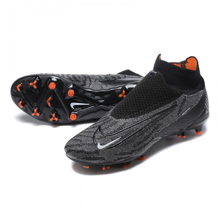 Phantom GX Elite FG High Soccer Shoes-Gray/Black-9965667