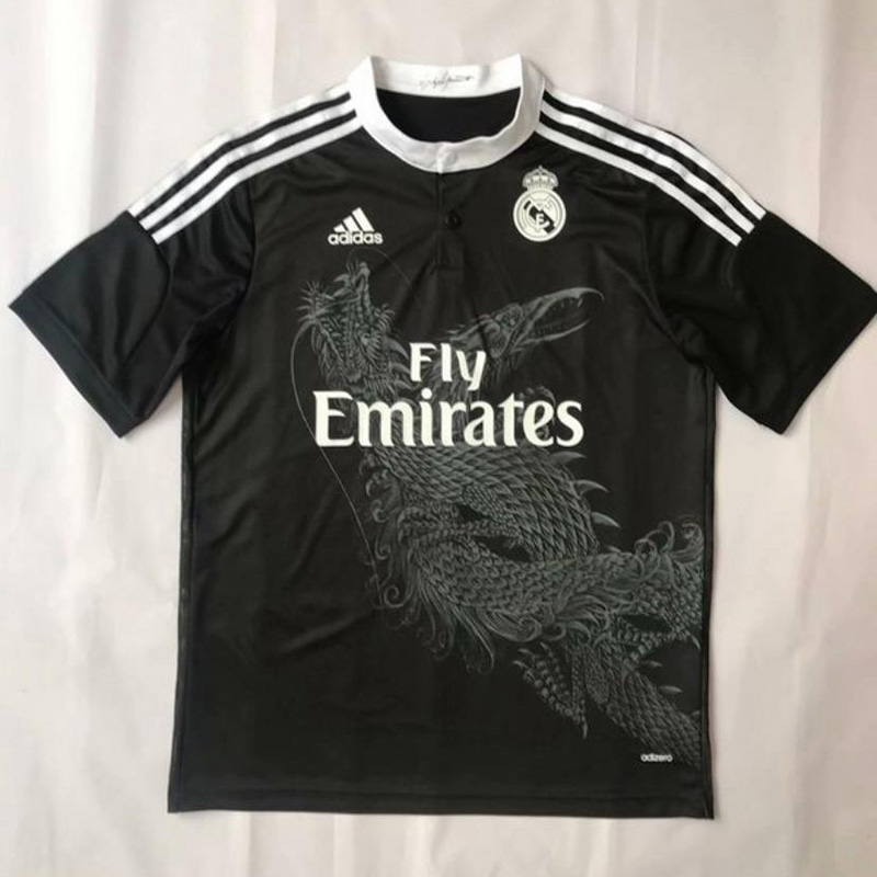 2014-2015 RMA Away Black Retro Soccer Jersey