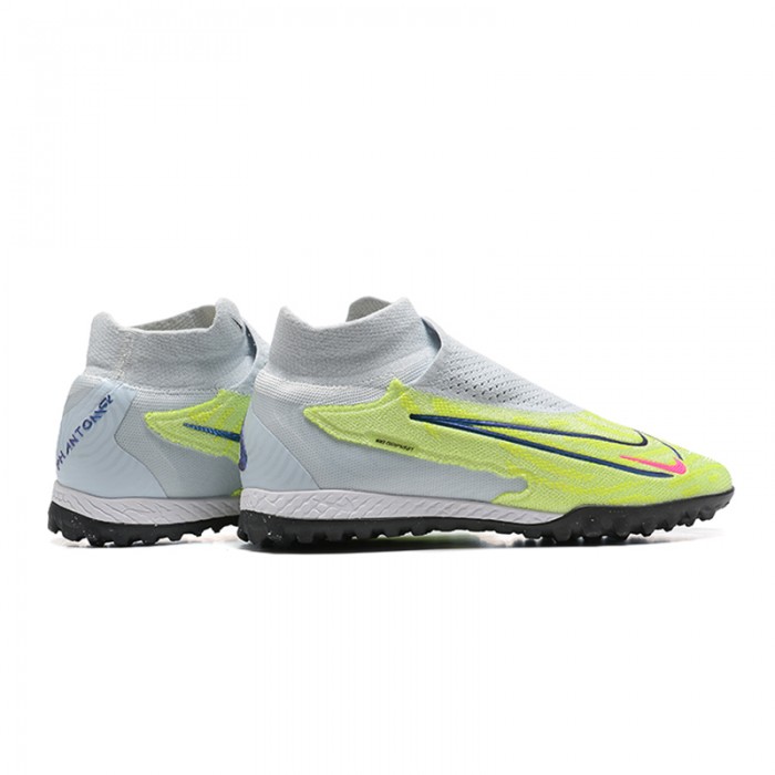 Phantom GX Elite DF Link TF High Soccer Shoes-Green/Gray-2333110