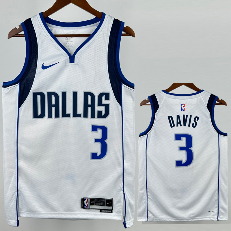 22-23 Dallas Mavericks DAVIS #3 White Top Quality Hot Pressing NBA Jersey