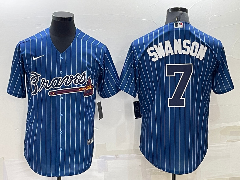 2022 Men's Atlanta Braves SWANSON 7 blue MLB Jersey