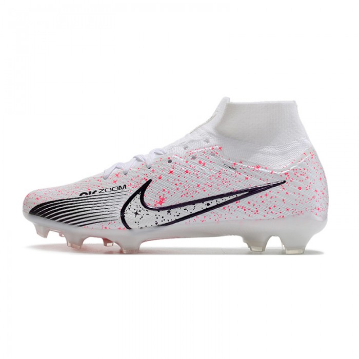 Air Zoom Mercurial Superfly IX Elite FG HIGH Soccer Shoes-White/Red-6268083