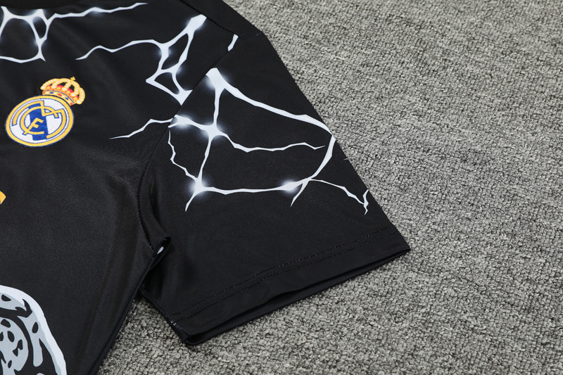 24-25 RMA Black white Training Short Suit #豹