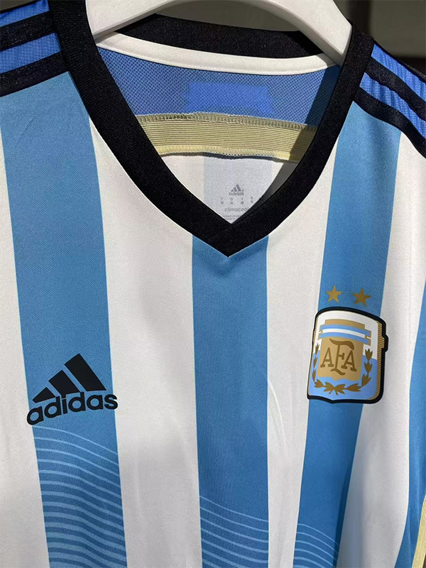 2014 Argentina Home Player Version 球员 Retro Soccer Jersey