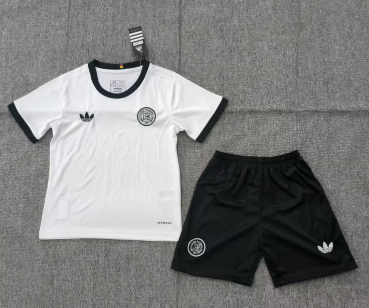 24-25 Germany White 125th Anniversary Kids Soccer Jersey