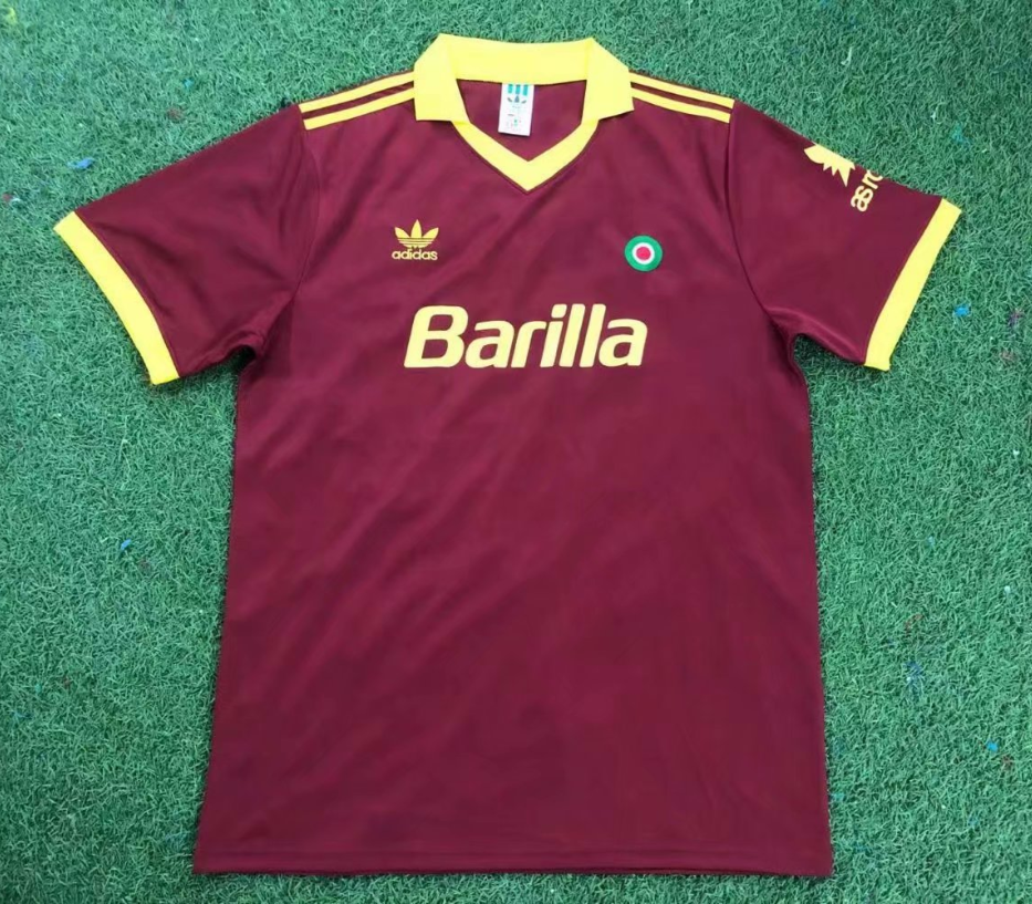1991-1992 Roma Home Retro Soccer Jersey