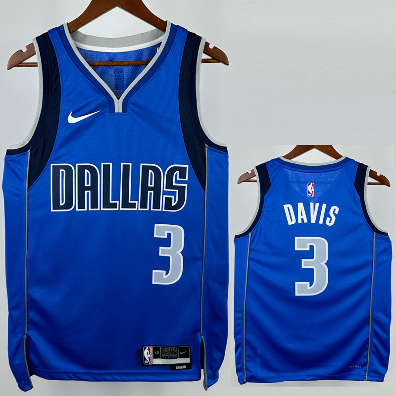 22-23 Dallas Mavericks DAVIS #3 Blue Top Quality Hot Pressing NBA Jersey