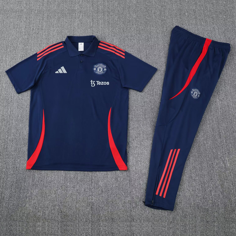 25-26  Man Utd Royal blue Polo Tracksuit